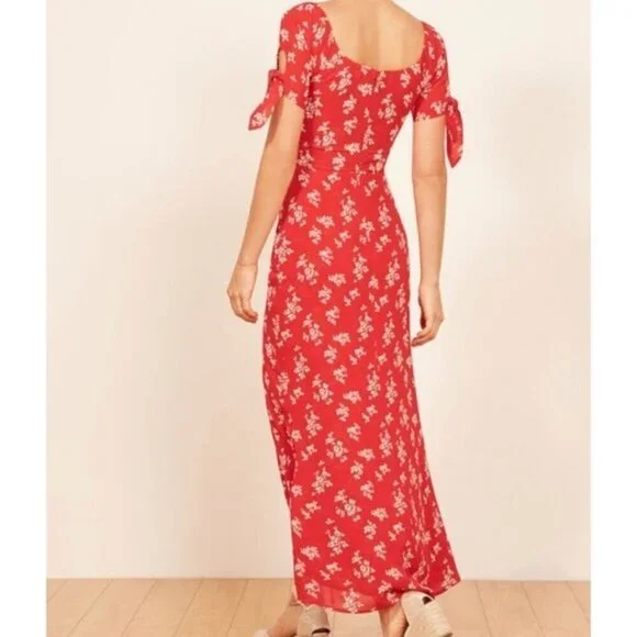 💕REFORMATION💕 Meredith Dress ~ Red Floral Print 0